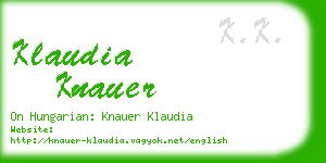 klaudia knauer business card